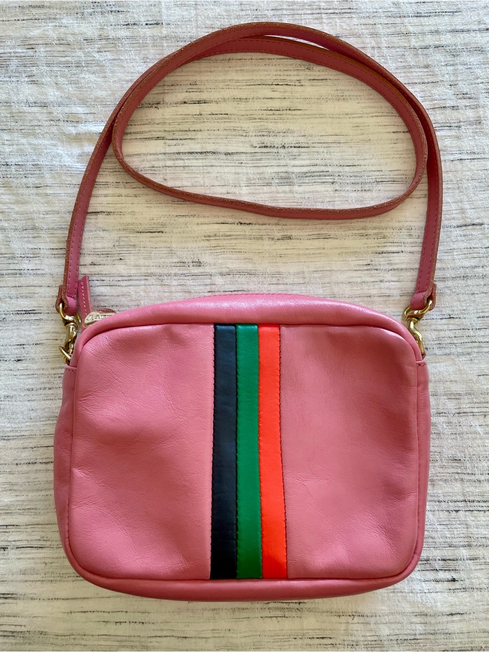 Clare V. Lollipop Midi Sac Leather Crossbody Bag